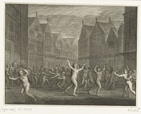 Naaktlopers te Amsterdam, 1535 (1650 - 1749) by anonymous