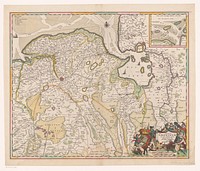 Kaart van de provincie Groningen en een deel van Drenthe (1663 - 1670) by Romeyn de Hooghe, Nicolaes Visscher I, Nicolaes Visscher I and Nicolaes Visscher I