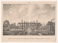 Gesticht voor bedelaars binnen de Ommerschans (voorzijde), 1819 (1825 - 1835) by J Van Genk and Burggraaff
