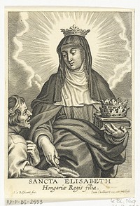 Heilige Elisabeth van Hongarije geeft aalmoes (1596 - 1659) by Schelte Adamsz Bolswert and Jan Cnobbaert