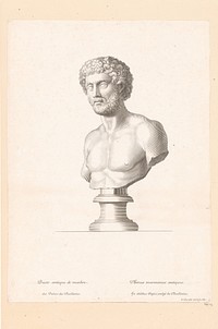 Antieke buste van een bebaarde man (1681) by Etienne Baudet and Etienne Baudet