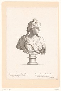 Antieke buste van een Romeinse vrouw (1680) by Etienne Baudet