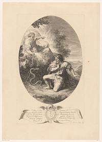 God verschijnt aan Mozes in het brandende braambos (1648 - 1689) by François Bonnemer, Charles Le Brun, Charles Le Brun and Jean Baptiste Colbert