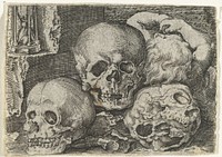 Kind met drie schedels (1529 - 1590) by anonymous and Barthel Beham