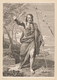 Johannes de Doper in de woestijn (1659 - 1717) by Bon Boullogne and Bon Boullogne