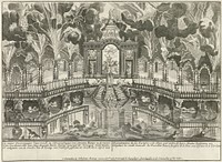 Vuurwerk te Den Haag, ter ere van de vrede met Frankrijk, 1713 (1713 - 1718) by Jacob Keyser and Wilhelmus Koning