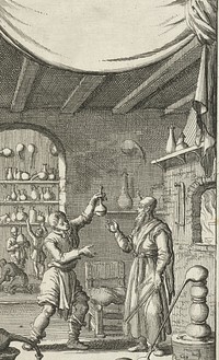 Figuren in een laboratorium (1683) by Jan Luyken