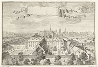 Gezicht op kasteel Nieuwen Biesen (1700) by Romeyn de Hooghe and Romeyn de Hooghe