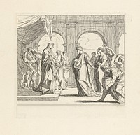 Salomo ontvangt de koningin van Seba (1683 - 1733) by Bernard Picart