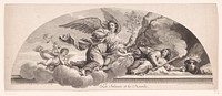 Allegorische voorstelling met Jaloezie en Onenigheid (1677 - 1756) by Jean Audran, Pierre Mignard, Audran and Franse kroon
