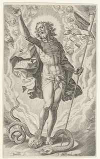 Triomferende Christus (1560 - 1600) by Johann Sadeler I and Jan Snellinck I
