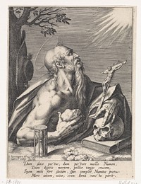 Heilige Hiëronymus (1560 - 1600) by Johann Sadeler I and Bartholomeus Spranger