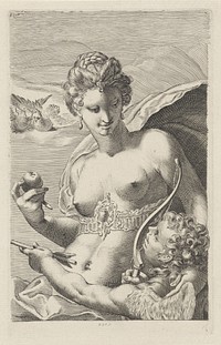 Venus en Cupido (1826 - 1886) by Dirk Jurriaan Sluyter and Jan Saenredam