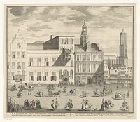 Stadhuis van Utrecht waar het vredescongres werd gehouden, 1712 (1713 - 1748) by Jan Smit I and Jan Smit II