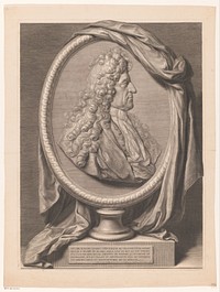 Portret van Edouard Colbert de Villacerf (1698) by Jean Louis Roullet, Gustave Girardon, Jean Louis Roullet and Edouard Colbert de Villacerf