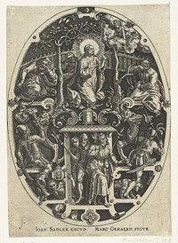 Christus biddend in de hof van Gethsemane (1560 - 1600) by Johann Sadeler I, Marcus Geeraerts and Johann Sadeler I