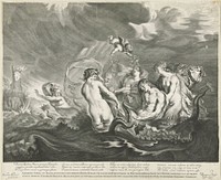 De dood van Leander (c. 1623 - c. 1668) by Reinier van Persijn, Joachim von Sandrart I, Joachim von Sandrart I, Reinier van Persijn and Pieter Spiering