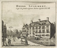 Gezicht op het Oudezijds Herenlogement te Amsterdam (1665) by Zacharias Webber II