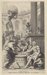Titelpagina voor: Joannis Janssonii Atlas contractus (1666) by Jan de Visscher, Zacharias Webber II and Johannes Janssonius