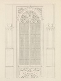 Kerkraam van de Hooglandse kerk te Leiden (1828) by Alphonse Pierre Giraud and David Pièrre Giottino Humbert de Superville