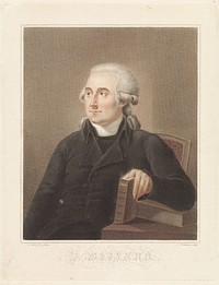 Portret van Pieter Weiland, taalkundige en remonstrants predikant (1787 - 1828) by Ludwig Gottlieb Portman and Johan Bernard Scheffer