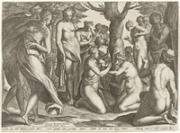 Geboorte van Adonis (c. 1577 - c. 1581) by Philips Galle and Anthonie Blocklandt