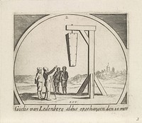 Lichaam van Gillis van Ledenberg opgehangen (1619 - 1621) by Esaias van de Velde and Jan van de Velde II
