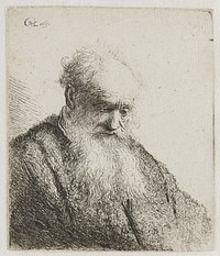 Old man with a flowing beard (1630) by Rembrandt van Rijn and Rembrandt van Rijn