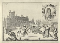 De lijfwacht van prins Willem II op het Buitenhof, 1638 (1638 - 1643) by Crispijn van den Queborn, Pieter Jansz Quast and Ludolph Breeckevelt