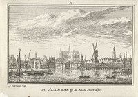Gezicht op Alkmaar, 1670 (1727 - 1733) by Abraham Rademaker, Willem Barents and Antoni Schoonenburg