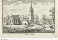Gezicht op de Maartenskerk te Hillegom, 1607 (1727 - 1733) by Abraham Rademaker, Willem Barents and Antoni Schoonenburg