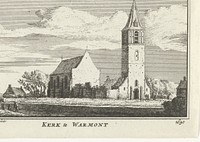 Gezicht op de kerk te Warmond, 1650 (1727 - 1733) by Abraham Rademaker, Willem Barents and Antoni Schoonenburg