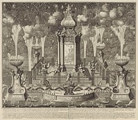 Vuurwerk bij de viering van de Vrede van Utrecht, 1713 (1713) by Daniël Stopendaal, Hendrik Pola, Anna Beeck and Staten van Holland en West Friesland