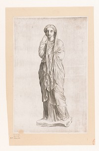Standbeeld van een vrouw (1636 - 1637) by Claude Mellan and Claude Mellan
