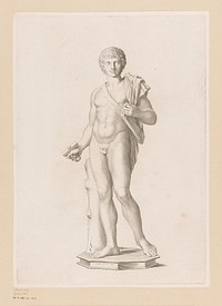 Standbeeld van een jonge gladiator (1677) by Claude Mellan, Claude Mellan, Imprimerie Royale and Imprimerie Royale