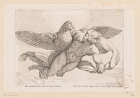 Ontvoering van Ganymedes (1616 - 1647) by Nicolas Mignard, Annibale Carracci, Annibale Carracci, François Langlois and Franse kroon