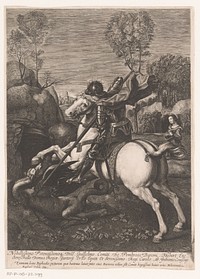 Heilige Joris en de draak (1648 - 1670) by François Ragot and Rafaël