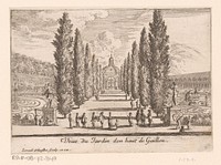 Gezicht op de tuin vanaf kasteel Gaillon (1631 - 1691) by Israël Silvestre, Israël Silvestre and Lodewijk XIV koning van Frankrijk