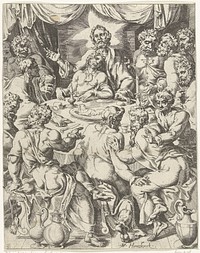 Laatste Avondmaal (1548) by Dirck Volckertsz Coornhert and Maarten van Heemskerck