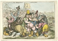 Spotprent op de terugkeer van de prins, 1799 (1799) by James Gillray and Hannah Humphrey