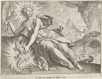Vuur (1560 - 1600) by Johann Sadeler I, Maerten de Vos and Johann Sadeler I