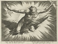 Vuur gepersonifieerd door de god Jupiter (1587) by Johann Sadeler I, Dirck Barendsz and Johann Sadeler I