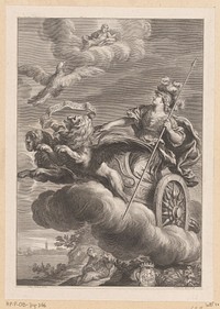 Minerva op haar strijdwagen (1649 - 1681) by François Spierre and Ciro Ferri
