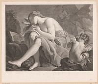 Maria Magdalena in de wildernis (1726 - 1791) by Jacques Nicolas Tardieu, Charles François Hutin and Paolo Pagani