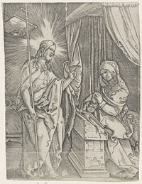Christus verschijnt aan zijn moeder (1481 - 1578) by anonymous and Albrecht Dürer