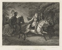 Vlucht van Jacoba van Beieren uit Gent, 1425 (1842 - 1844) by Johann Wilhelm Kaiser I