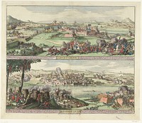 Belegering van Londonderry en Bonn, 1689 (1689) by Romeyn de Hooghe and Johannes Tangena 17e eeuw