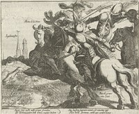 François de la Noue gevangen tijdens de slag bij Ingelmunster, 1580 (1613 - 1615) by Simon Frisius