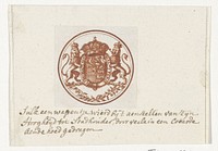 Wapen van Engeland, gedragen bij de verkiezing van Willem IV tot stadhouder, 1747 (1747) by anonymous