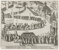 Begrafenis van de hertog van Parma, 1592 (1593 - 1595) by Simon Frisius and Frans Hogenberg